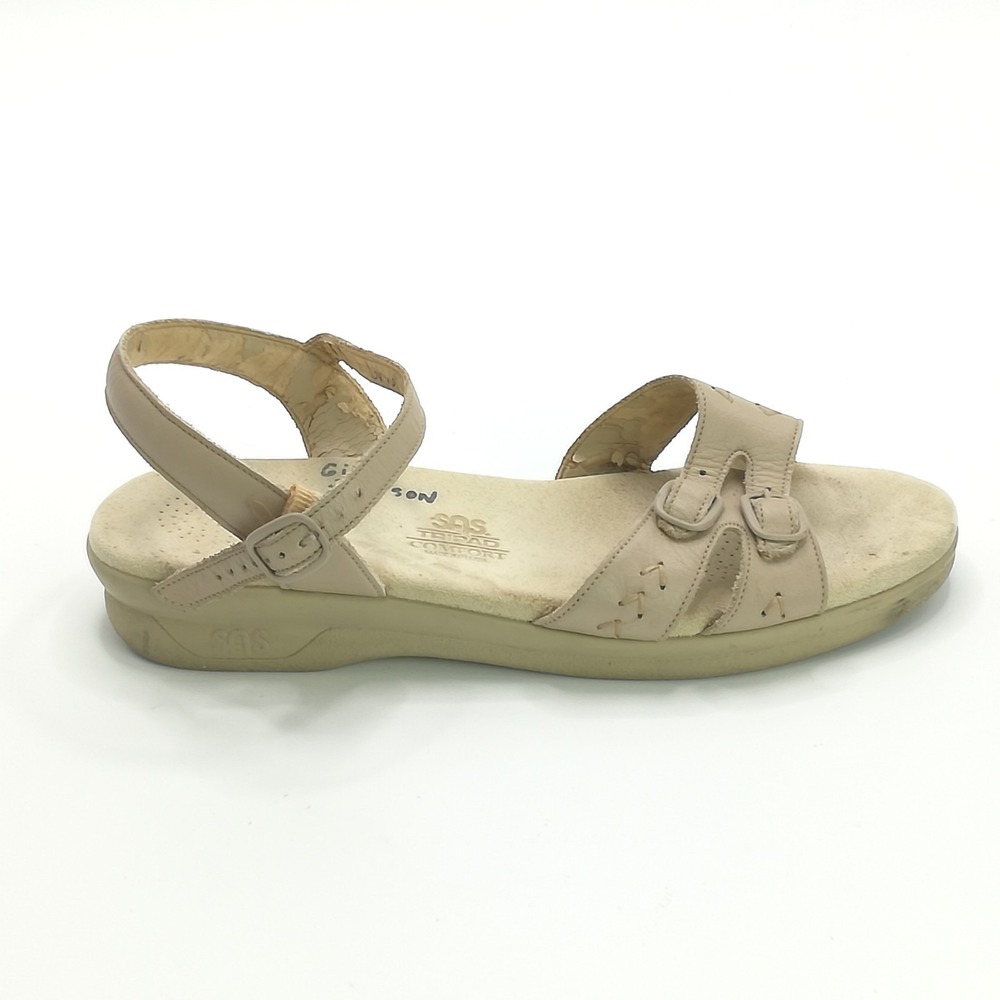 SAS‎ Shoes Womens Sandals Duo Tripad Comfort Nude Natural Ankle Strap 10